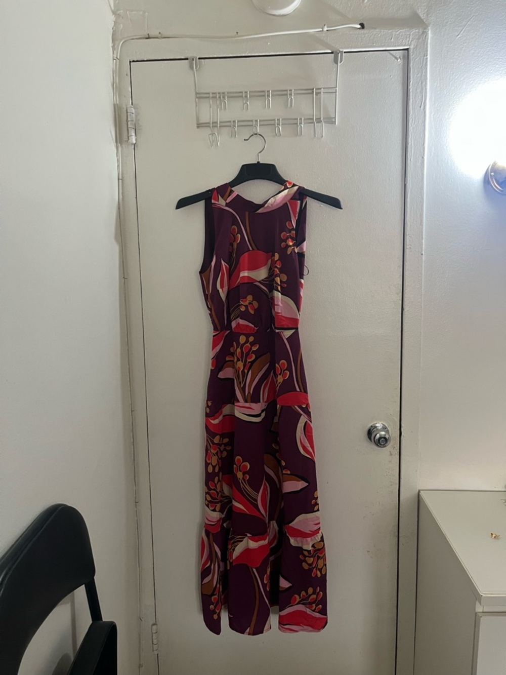 Sam Edelman Plum Floral & Abstract Print Sleeveless Maxi Dress - Picture 2 of 10